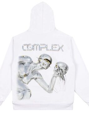 White Logo Hoodie - Men's Pullover (LARGE AND MEDIUM)
